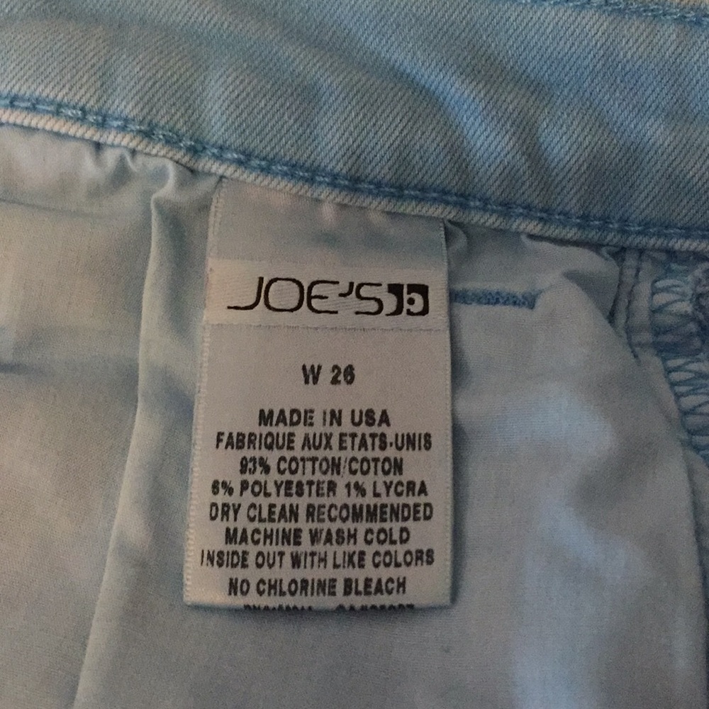 Joe’s Wild Blue Short cut Shorts Size W26 - Picture 9 of 11